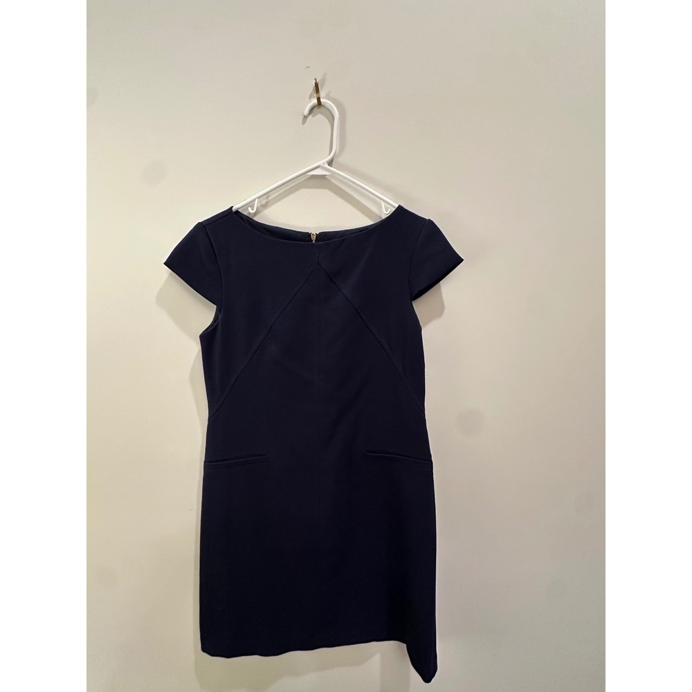 Eliza J Women's Size 6 Navy Blue Lined Dress‎ Knee Length
